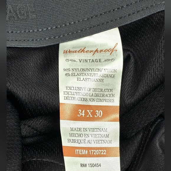 Weatherproof 2-pk Men's Straight Stretch Tech Pant 34x30 Flex Waist Black & Gray - Picture 14 of 16
